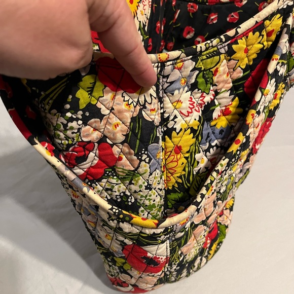 Vera Bradley Side By Side Multi Floral Purse Tote Satchel - Picture 3 of 4